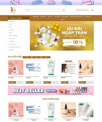Thiết kế website mỹ phẩm tại Nam Định