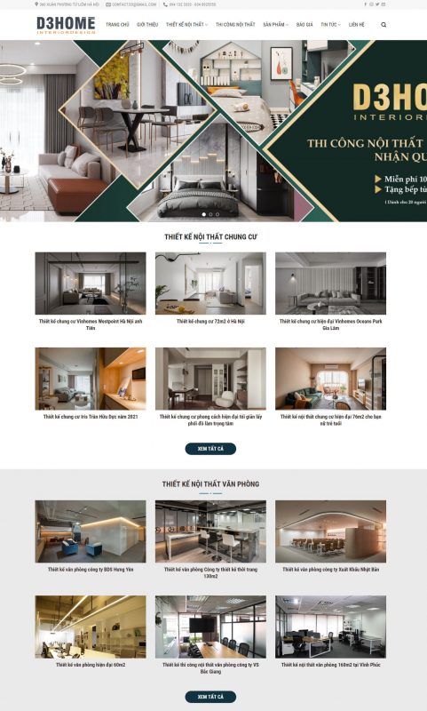 thiết kế website nội thất tại Nam Định