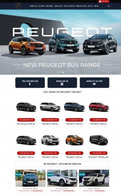 Thiết kế website ô tô Peugeot